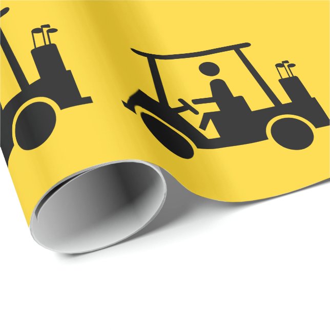 Golf-Buggy Geschenkpapier (Rolleneckpunkt)