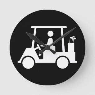 Golf-Buggy Runde Wanduhr