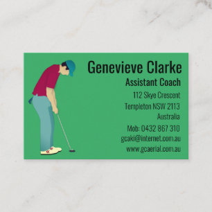 Golf Business Card Visitenkarte