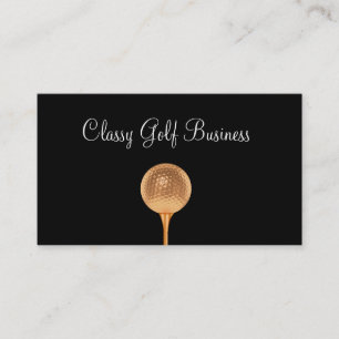 Golf Business Cards Gold Golf Ball Visitenkarte