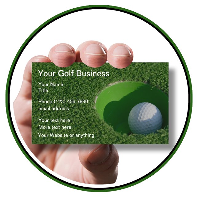 Golf Business Cards Moderne abgerundete Ecken Visitenkarte (Von Creator hochgeladen)