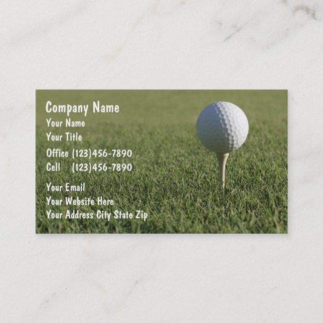 Golf Business Cards Visitenkarte (Vorderseite)