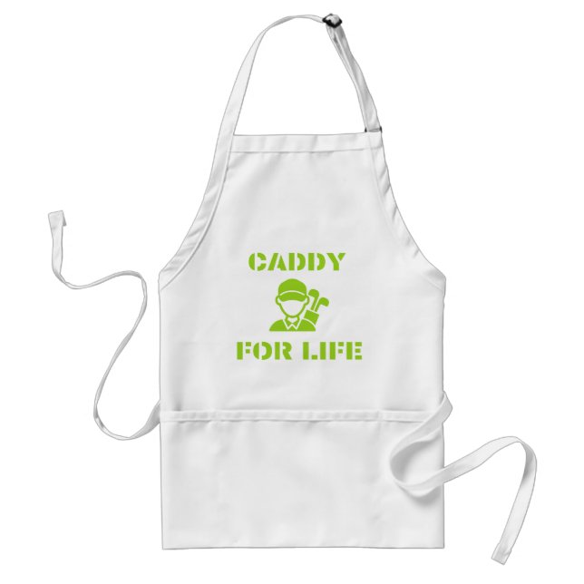 Golf Caddy for Life Quote Lime Green Schürze (Vorne)