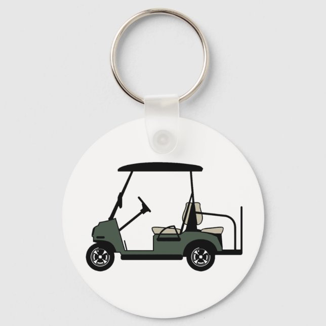 Golf Cart Button Schlüsselanhänger (Vorderseite)