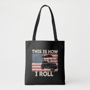 Golf Cart Fahrer So rolle ich Amerikanische Flagge