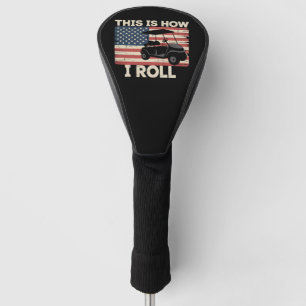 Golf Cart Fahrer So rolle ich Amerikanische Flagge Headcover