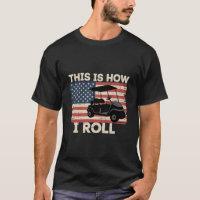 Golf Cart Fahrer So rolle ich Amerikanische Flagge