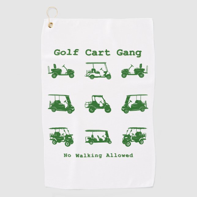Golf Cart Gang Funny Golf Lover Geschenk Golfhandtuch (Vorderseite)