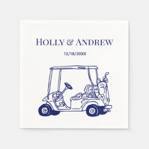 Golf Cart Golf Bag Golf Clubs Wedding DIY Colors Serviette