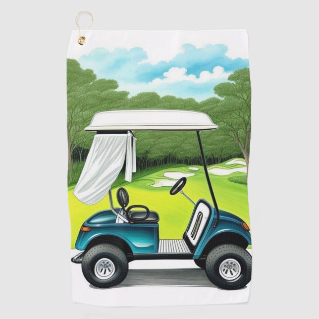 Golf Cart Golfhandtuch (Vorderseite)