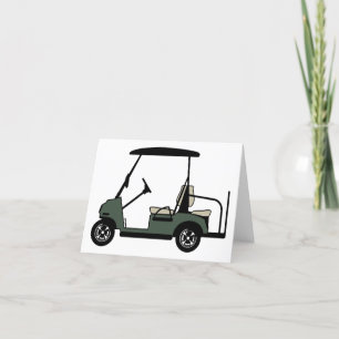 Golf Cart Grußkarte Feiertagskarte