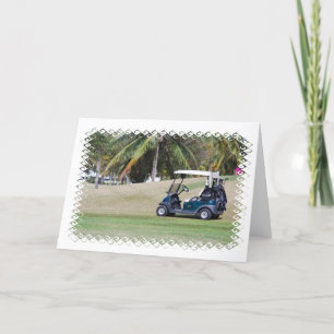 Golf Cart Grußkarte Karte