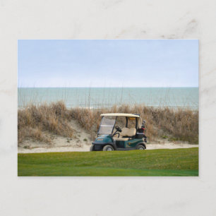 Golf Cart im achtzehnten Loch, Insel Kiawah Postkarte