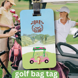 Golf Cart Landschaftlich League Club Logo-Bag Gepäckanhänger