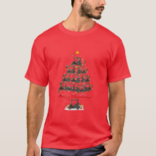 Golf Cart Lover Xmas Lighting Santa Golf Cart Chri T-Shirt