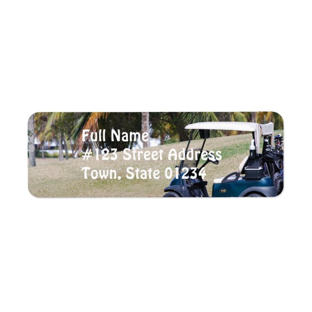 Golf Cart Mailing Label (Vorne)