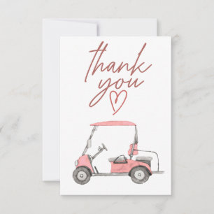 Golf Cart mit Dankeschön Text Dankeskarte