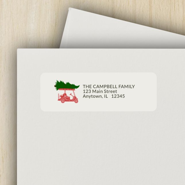 Golf Cart mit Weihnachtsbaum-Rücksendeadresse (Von Creator hochgeladen)