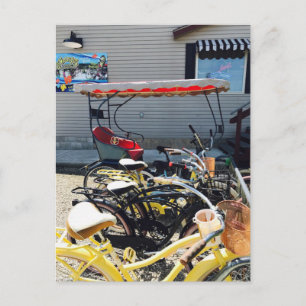 "Golf Cart on Middle Bass Island" Grußkarte Postkarte