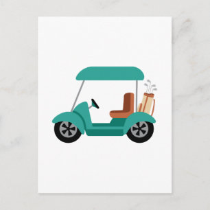 Golf Cart Postkarte