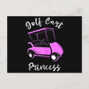 Golf Cart Princess Golf Club Feiertagspostkarte