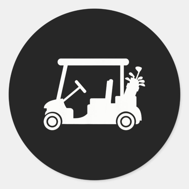 Golf Cart Runder Aufkleber (Vorderseite)