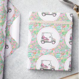 Golf Cart von Pink und Green Palm Beach Geschenkpapier