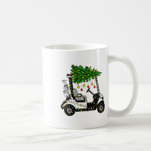 Golf Cart Weihnachtsbaum Lichter Xmas Sport Golfer Kaffeetasse