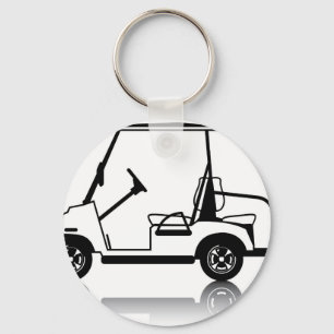 Golf Cart white Schlüsselanhänger