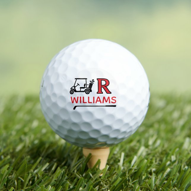 Golf Cart with Custom R Initial Mark Golfball (Insitu T-Shirt)