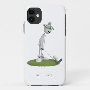 Golf Cartoon T-Shirt Personalisierter Name   Golf Case-Mate iPhone Hülle