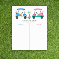 Golf-Carts auf dem Kurs - Geschlecht- Enthüllungs-