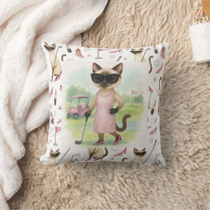 Golf Cat Golfer ist Golf für Katzen Liebhaber Kissen