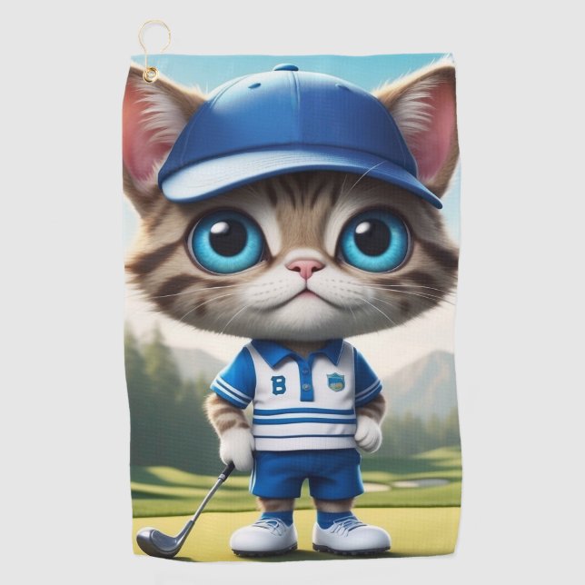 Golf Cat Golfhandtuch (Vorderseite)