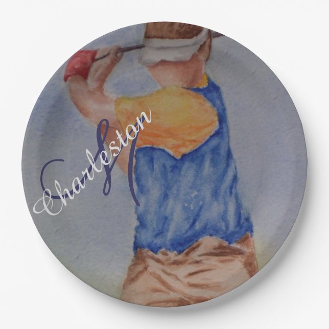 Golf Celebration Party Pappteller (Vorderseite)