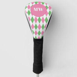 Golf Chic Argyle Monogram Club Head Cover Golf Headcover