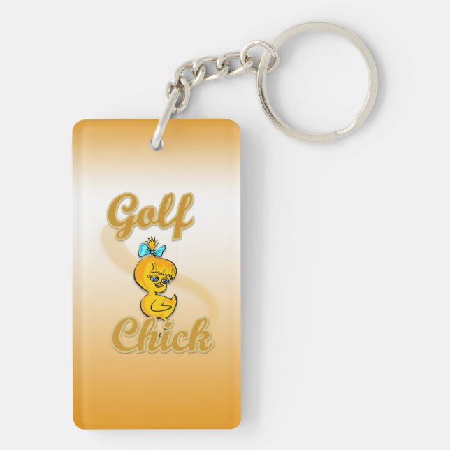 Golf Chick Schlüsselanhänger (Rückseite)