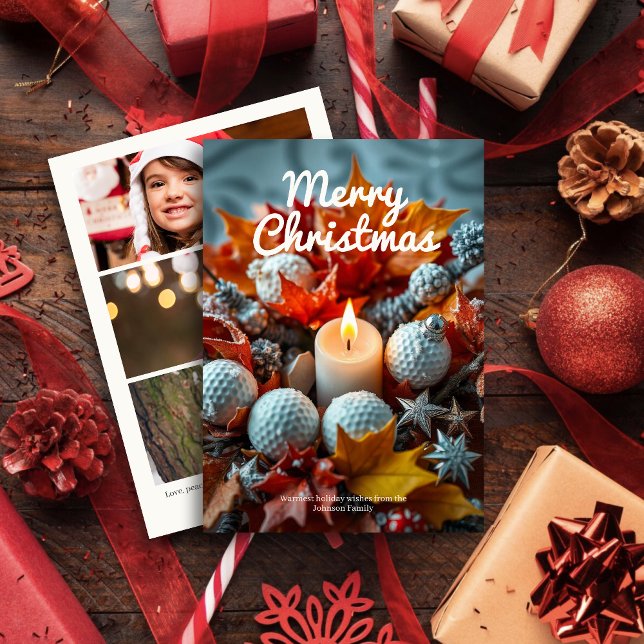 Golf Christmas Candle ・ Foto Feiertagskarte (Von Creator hochgeladen)