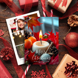 Golf Christmas Candle ・ Foto Feiertagskarte