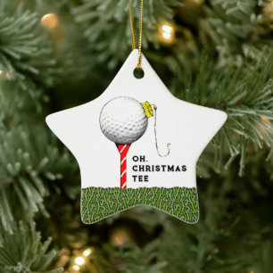 Golf Christmas Collectible Keramik Ornament