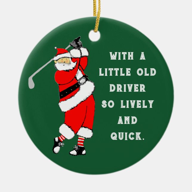 Golf Christmas Collectible Keramik Ornament (Vorne)