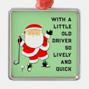 Golf Christmas Collectible Ornament Aus Metall