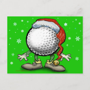 Golf Christmas Feiertagspostkarte