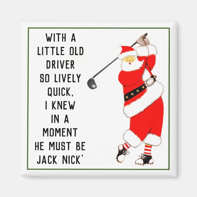 Golf Christmas Geschenk Idee Magnet (Vorne)