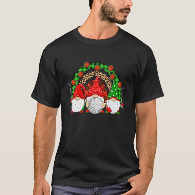 Golf Christmas Gnomes Golf Player Xmas Party T-Shirt (Vorderseite)