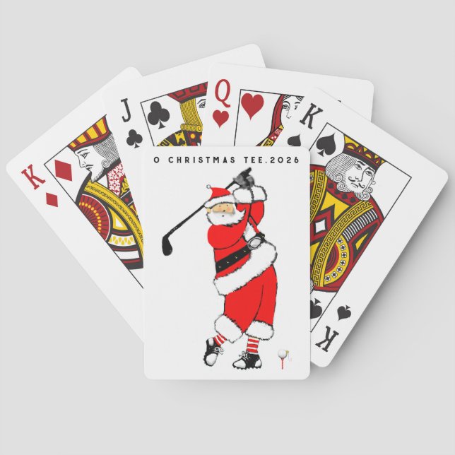 Golf Christmas Kleine Geschenk Spielkarten (Rückseite)