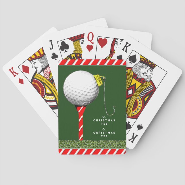 Golf Christmas Kleine Geschenk Spielkarten (Rückseite)