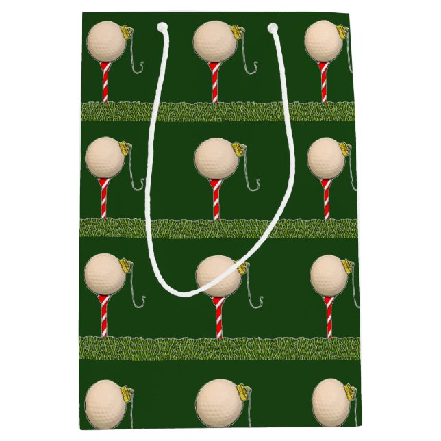 Golf Christmas Kleine Geschenktasche Mittlere Geschenktüte (Vorderseite)