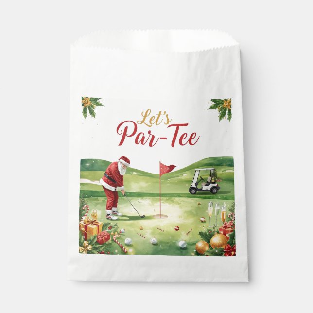 Golf Christmas  Let’s Par tee with Santa Claus  Geschenktütchen (Vorderseite)