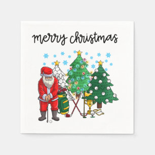 Golf Christmas Let's Par T-Shirt mit dem Weihnacht Serviette